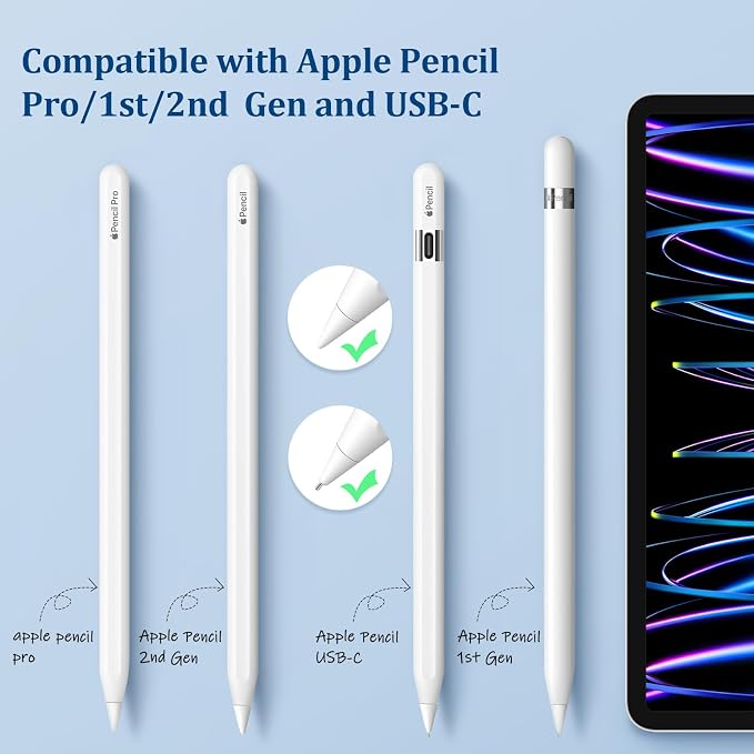 Replacement Tips for Apple Pencil Pro/2nd Gen/1st Gen/USB-C, No Wear Out Metal - Image 2