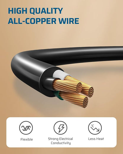 DEWENWILS 1FT Short Extension Cord, Flat Head Extension Cord Indoor - Image 5