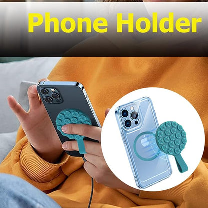 Magnetic Suction Cup Phone Mount, Suction Phone Case Grip Stand Holder - Image 3