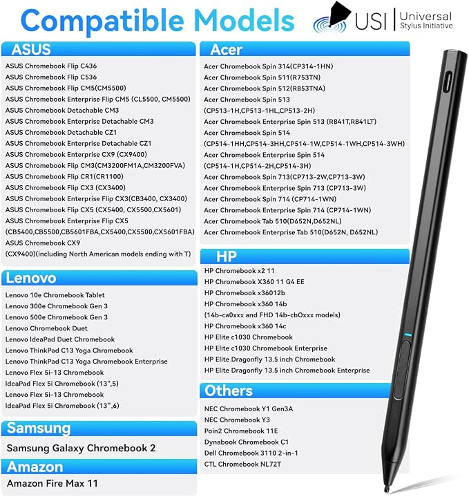Fire Max 11 Stylus Pen, USI 2.0 Certified Stylus Pencil - Image 6