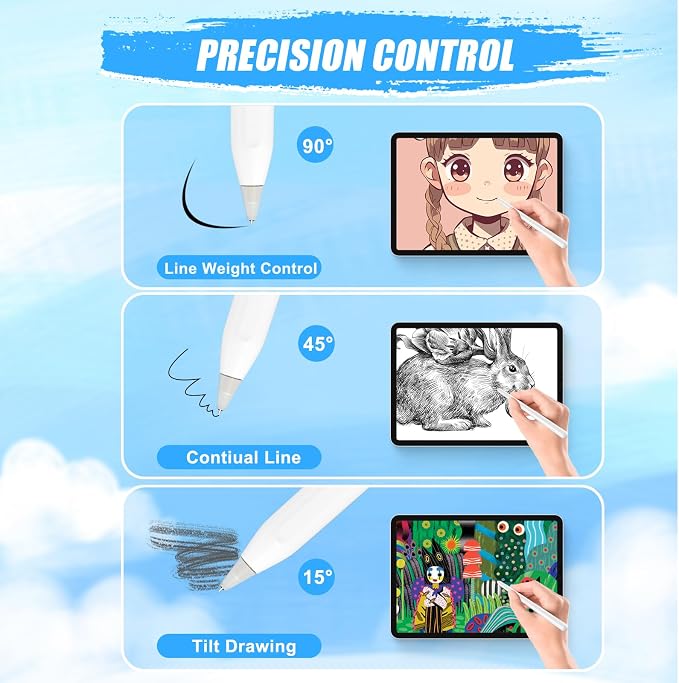 Upgraded iPad Pen Tips fit for Apple Pencil Pro/2nd /1st /USB-C Generation iPad - Image 3