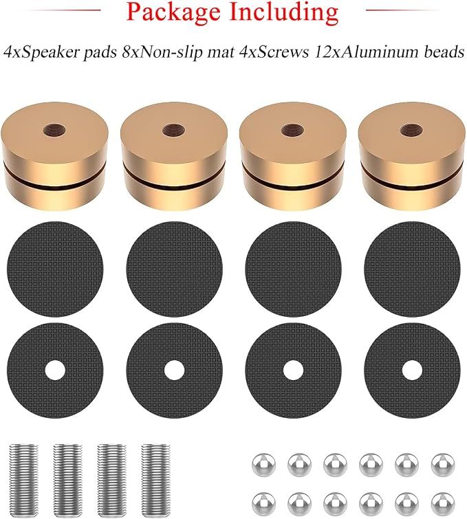 Audiocrast HiFi Speaker Spikes Stand Feet Shock Absorber Feet Pads Isolation - Image 3