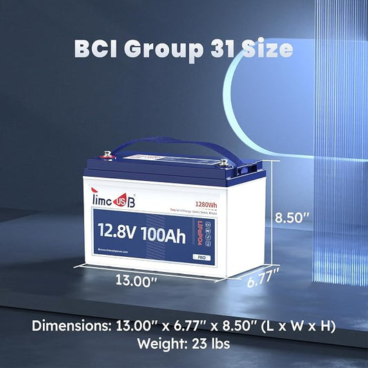 12V 100Ah Pro LiFePO4 Battery, Grade A Battery Cells, 4 Pack Group 31 Deep - Image 2