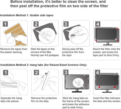 2-PACK 21.5 inch Computer Privacy Screen Filter Suitable - Image 7