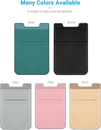 2 Pack Stick On Wallet Sleeve Cell Phone Pocket Card Holder Pocket Pouch - Image 7