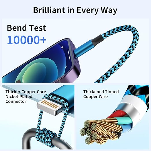 Travel Dual Type-C 4 in 1 Charging Cable, USB C Multi Charging Cable Multi - Image 4