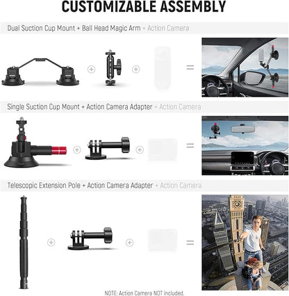 NEEWER Triple Suction Cup Car Mount Compatible - Image 6