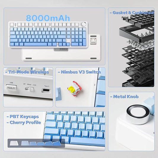EPOMAKER X Aula F99 PRO Wireless Gaming Keyboard - Image 2