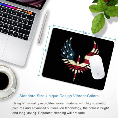 America Flag Mouse Pad Personalized Art Design Computer Laptop Non-Slip Rubber - Image 2