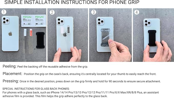 Phone Grip Holder for Hand, Universal Finger Strap Phone Holder, Finger Selfie - Image 6
