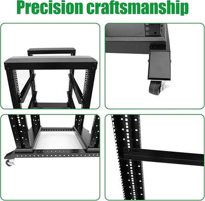 15U Server Rack/4-Post 19in Network Rack/Open Frame Rack - Image 4