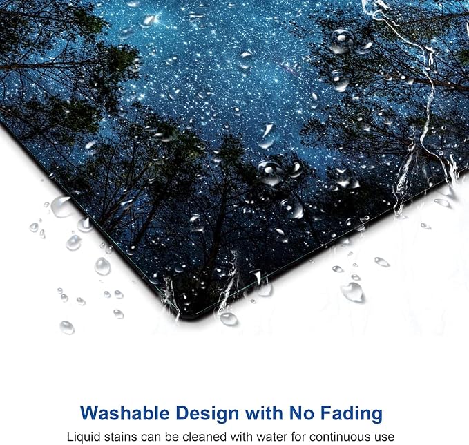 Mouse Pad, Forest Mouse Pad, Square Waterproof Mouse Pad Non-Slip Rubber Base - Image 5