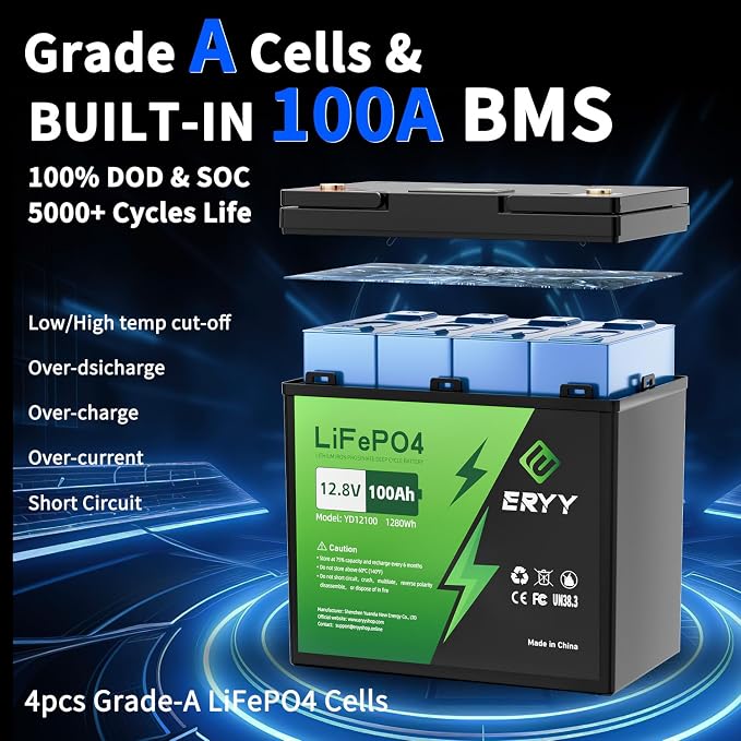 12V 100Ah LiFePO4 Battery - Image 3