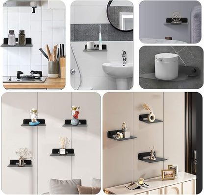 WISDING Small Floating Shelves, Cell Phones, Mesh Router, Toy Display Shelf - Image 7