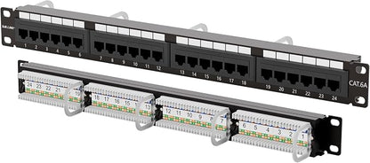 Iwillink 10Gbps Cat6A Patch Panel 24 Port, RJ45 Patch Panel UTP 19-Inch by IWILLINK