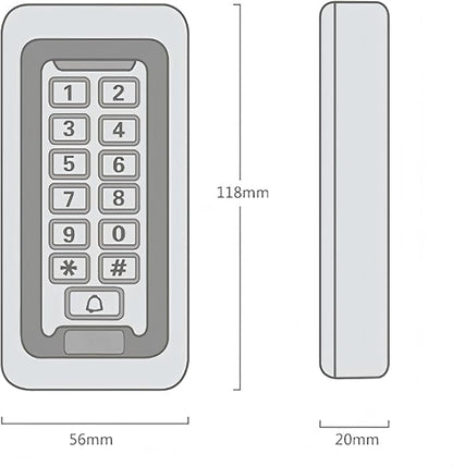 WiFi Smart Garage Door Opener Keypad, IP68 Waterproof Metal Wireless Door - Image 5