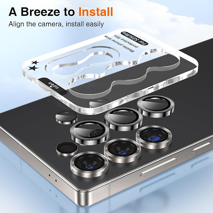 YWXTW S25 Ultra Camera Lens Cover, 9H Tempered Glass Upgraded Metal Edging - Image 5