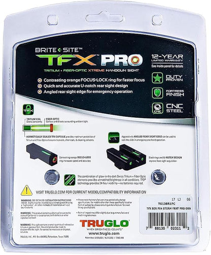 Truglo TFX PRO Handgun Sight, Glowing Shock Proof Tritium and Fiber Optic Night - Image 3