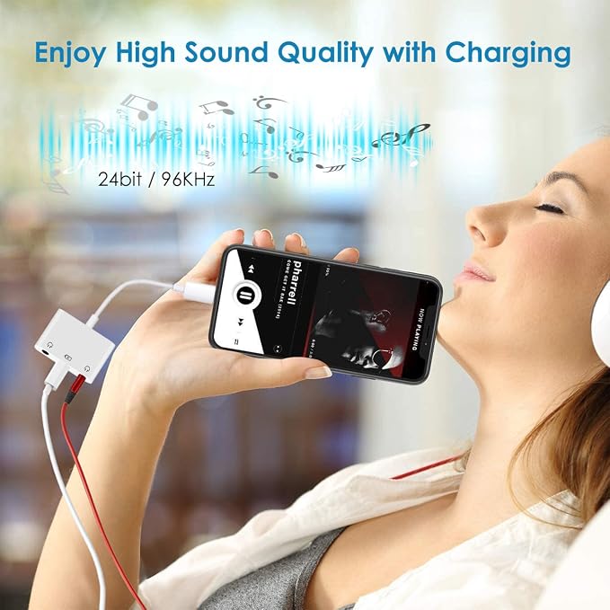 USB-C to Dual 3.5mm Headphone Jack Adapter USB C to 3.5mm Audio Adapter 3 in 1 - Image 4