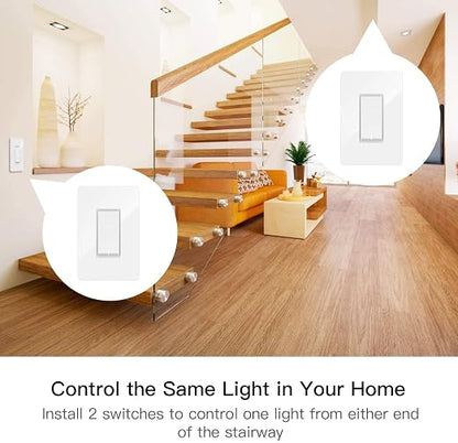 TREATLIFE 3-Way Smart Light Switch, 2.4GHz WiFi Smart Switch Compatible - Image 3