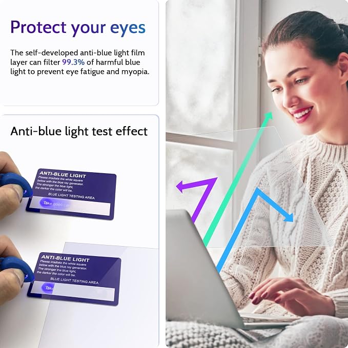 3 Pcs 13.3 Inch Anti Blue Light Screen Protector Compatible - Image 2