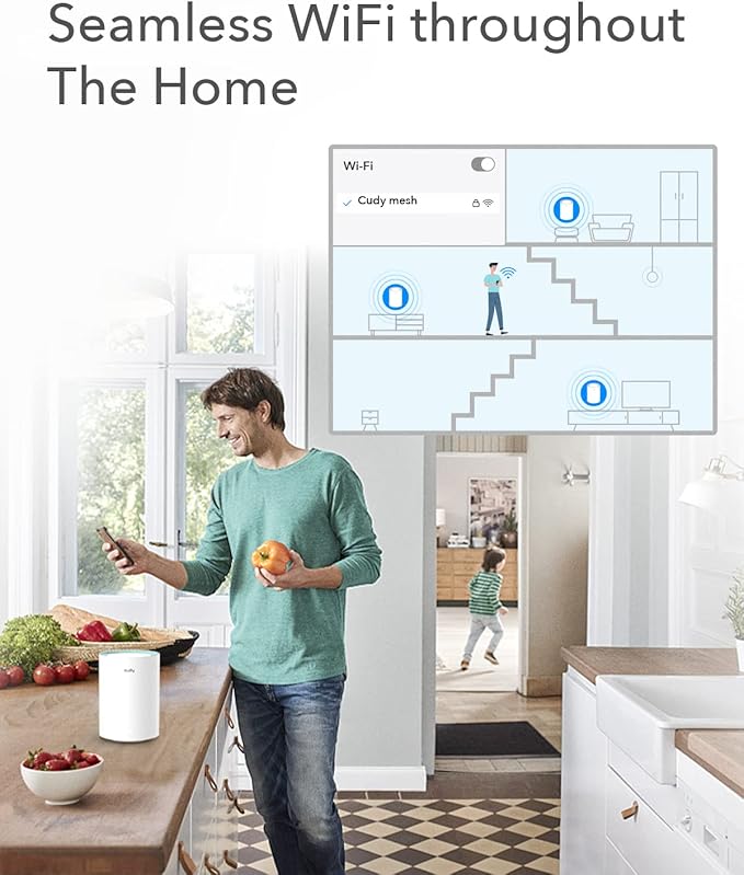 Cudy M1300 2-Pack AC1200 Gigabit Whole Mesh WiFi System, Dual Band, WiFi - Image 3