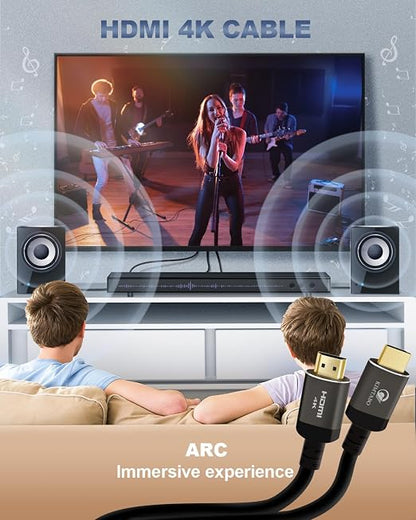 20 ft HDMI Cable 4K, High Speed Long HDMI Cables Support 4K 60Hz 2K 1080p 3D ARC - Image 5