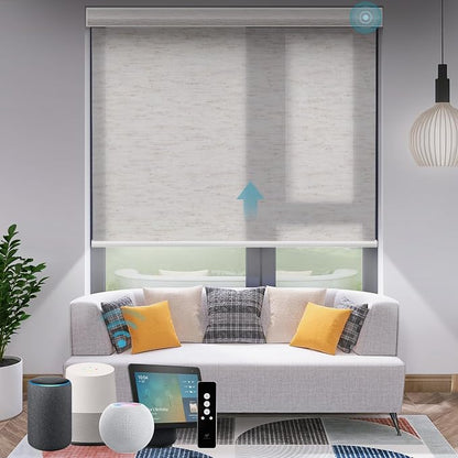 SmartWings Motorized Light Filtering Shades, Work - Image 3