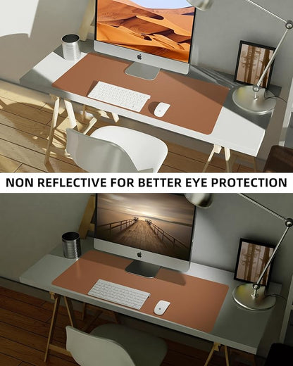 Leather Desk Pad Blotter, Mouse Pad, Office Desk Mat, Non-Slip PU Leather Desk - Image 7