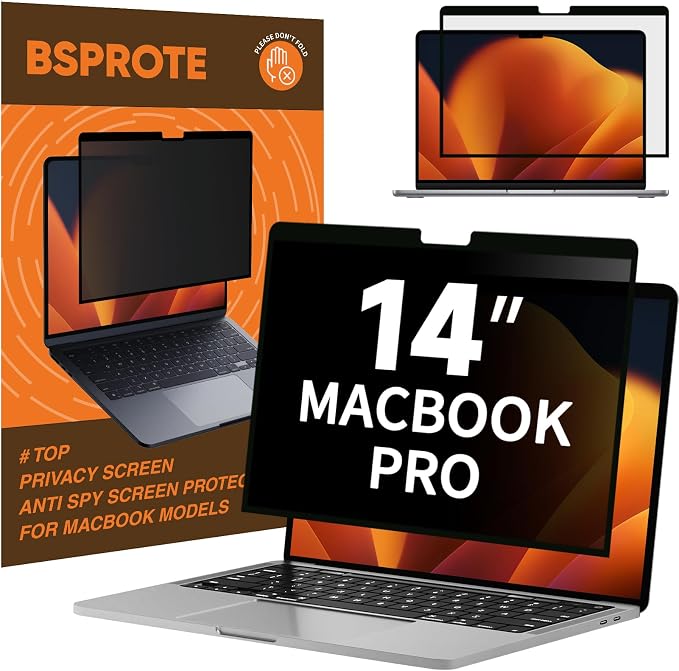 Privacy Screen for MacBook Pro 14 Inch, Removable Anti-Spy Filter for Mac Pro by BSPROTE