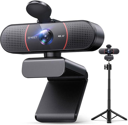 EMEET C960 4K Webcam with Tripod, 4K UHD Sony Sensor, 3 Adjustable Height Mini by EMEET