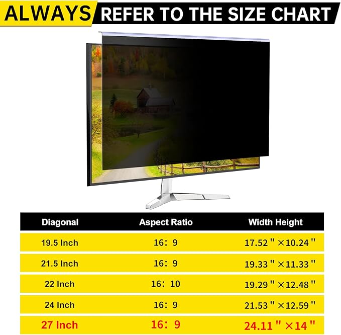 27 Inch Computer Privacy Screen - Image 7