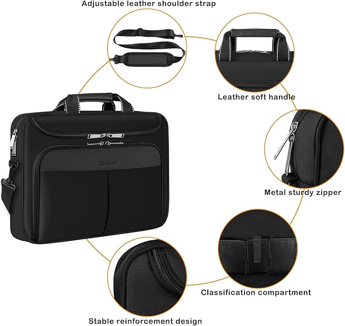 17 inch Waterproof Protective Laptop Messenger Briefcase - Image 4