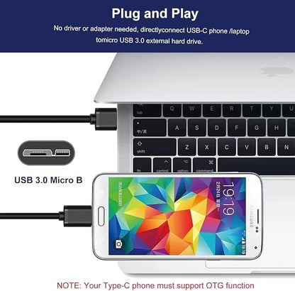 USB C to Micro USB 3.0 Fast Charging Cable 10Gbps High-Speed Sync Data Transfer - Image 7