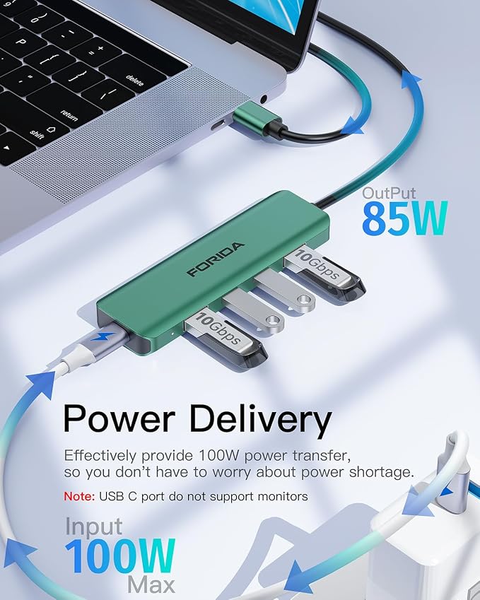 USB C Hub, 10Gbps USB 3.1 Adapter - Image 2