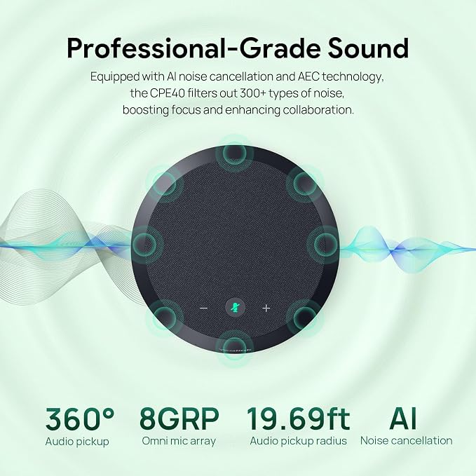 Yealink CPE40 Conference Speaker, Expansion Microphone - Image 2