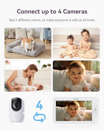 Comfyer Baby Monitor with Camera and Audio, 6000mAh Battery, VOX Mode, Auto - Image 5