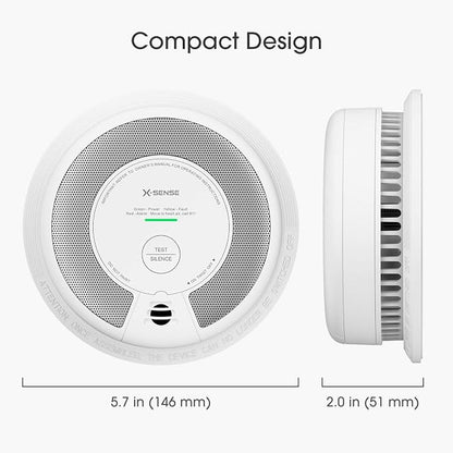 X-Sense 2-in-1 Smoke and Carbon Monoxide Detector Alarm, 10-Year - Image 3