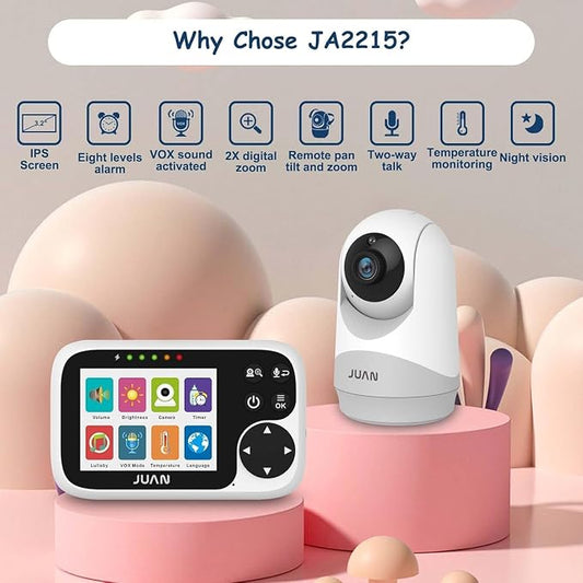 JUAN Baby Monitor with Camera and Audio, No WiFi 100% Private, 1000ft Range - Image 2