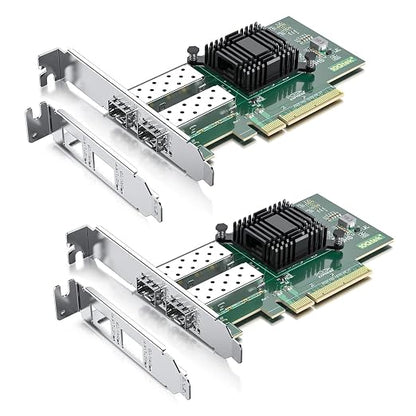 10Gtek 10Gb PCI-E NIC Network Card, Dual SFP+ Port, by 10Gtek