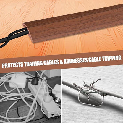 Floor Cord Cover Self Adhesive Cord Hider, 10FT Cable Management, Extension - Image 6