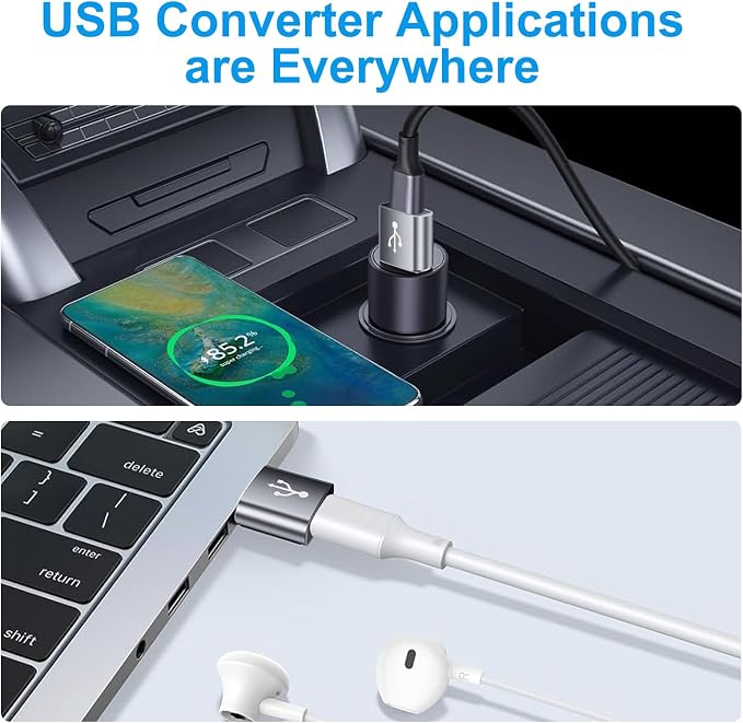 USB to USB C Adapter 20 Pack, USB A to USB C Adapter, C Female to A Male - Image 5