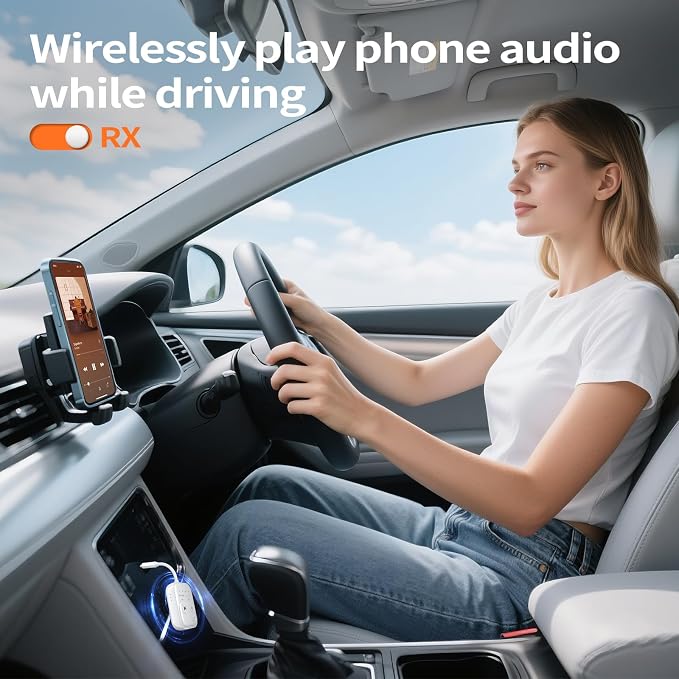 Bluetooth Wireless Transmitter/Receiver Adapter, Supports 2 Headphones，2-in-1 - Image 4