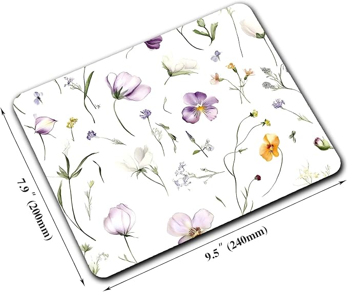 Purple Floral Potted Plants Mouse Pads - Image 2
