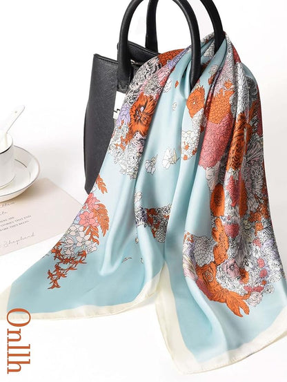 Silky Scarf for Women Lightweight Satin Bandanas Neck Hair Wrap For Sleeping - Image 4