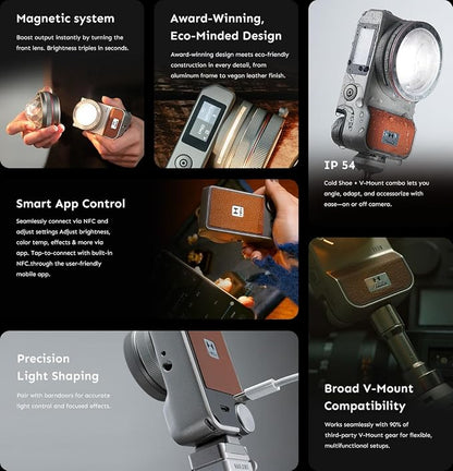 Harlowe Iris Content Creator Lighting Kit Portable 5W Bi-Color Camera Light - Image 9