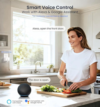 Veise VE017-D Smart Fingerprint Front Door Lock Set, App Control, 8-in-1 - Image 8