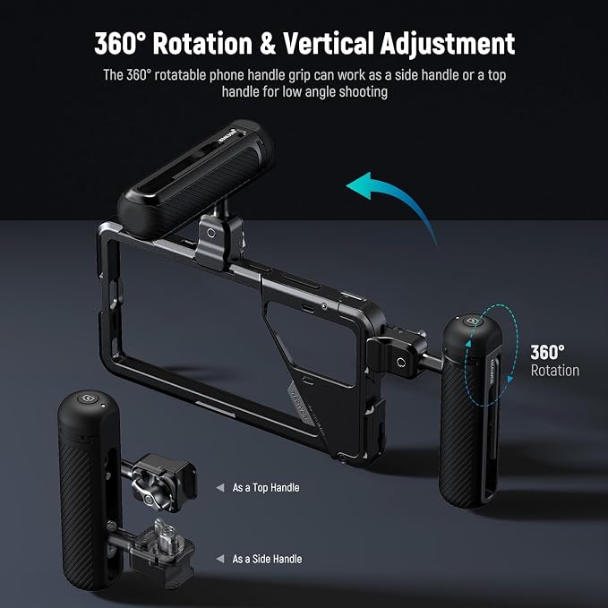 NEEWER S25 Ultra Phone Cage, PA082 Mobile Video Rig Phone Stabilizer - Image 5