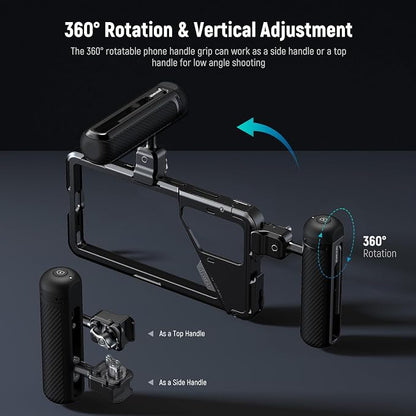 NEEWER S25 Ultra Phone Cage, PA082 Mobile Video Rig Phone Stabilizer - Image 5