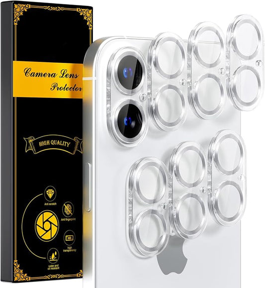 beuxece for 6 Pack iPhone 16 / iPhone 16 Plus Camera Lens Protector 9H Tempered by Beuxece